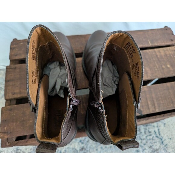 Croft and Barrow Ankle Boots Womens 10 Tower Brown Ortholite Inserts Buckles Zip - Picture 13 of 15